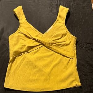 Love Riche Bright Yellow Cross-Front Camisole